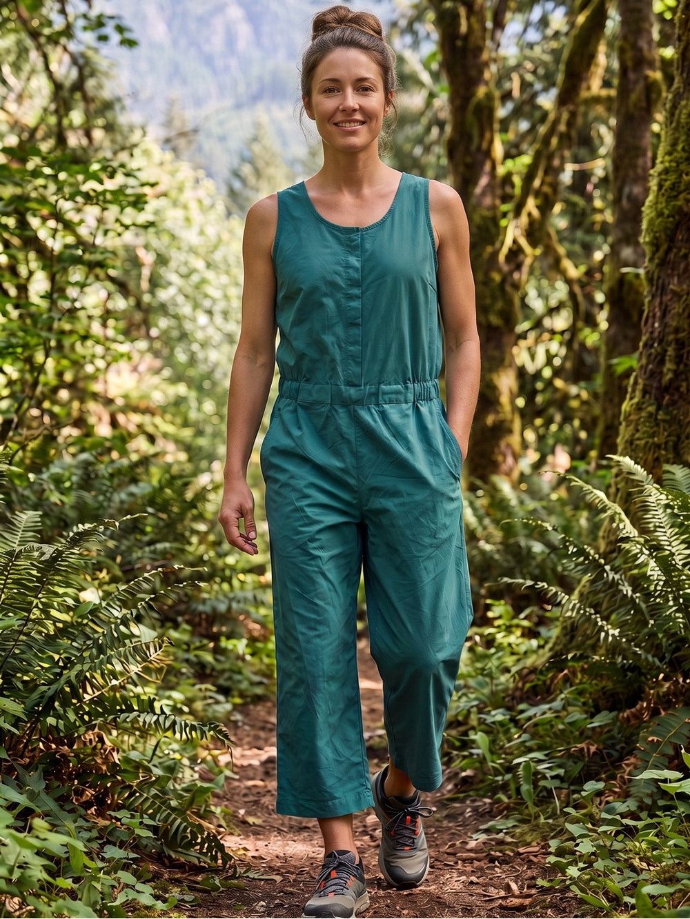 Columbia Anytime Tank Gorpcore Jumpsuit | Teal Green | NWOT- Size M